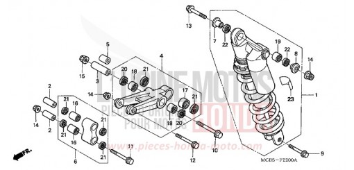 REAR CUSHION XL650V2 de 2002